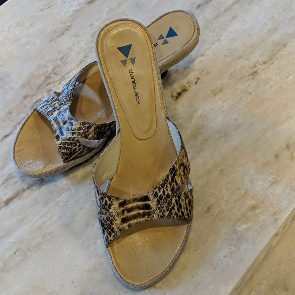 dani black kitten heel sandals - Picture 3 of 5